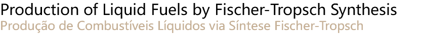 Production of Liquid Fuels by Fischer-Tropsch Synthesis Produção de Combustíveis Líquidos via Síntese Fischer-Tropsch 